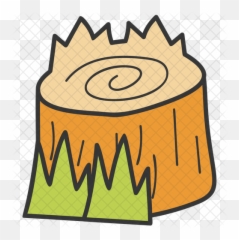 Tree Stump Icon Of Doodle Style - Horizontal Png,Stump Png
