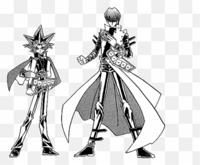 Download Hd Dark Yugi And Kaiba - Seto Kaiba Black And White Seto Kaiba Black And White Png,Yugi Png