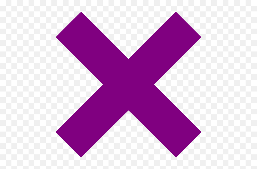 Purple X Mark Icon - Free Purple X Mark Icons Transparent Background X Logo Png,Purple Png