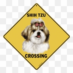 Shih Tzu Collectibles Crossing Sign Aluminum - Bison Crossing Sign Png,Shih Tzu Png
