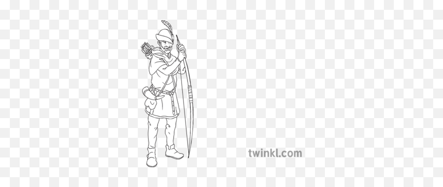 Robin Hood History Legend Crime Hero Secondary Bw Rgb - Fictional Character Png,Robin Hood Icon