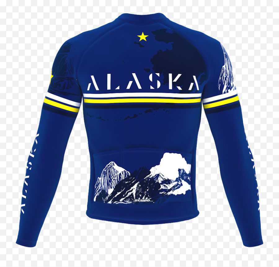 Scudopro Pro Thermal Long Sleeve Cycling Jersey Alaska Usa - Long Sleeve Png,Icon Vest Size Chart