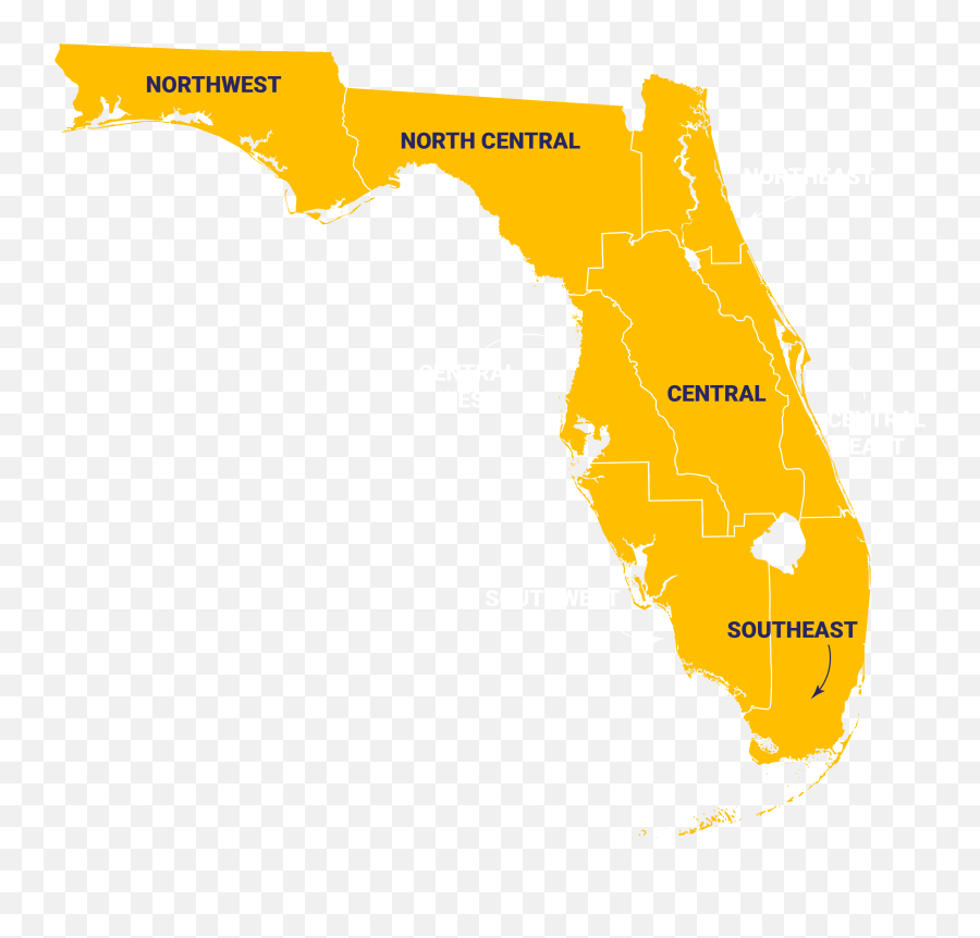 Florida Map - Split Florida Into Two States Png,Florida Map Png