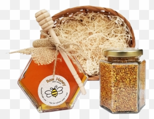 Basket With Honey And Bee Pollen - Noodle Png,Pollen Png