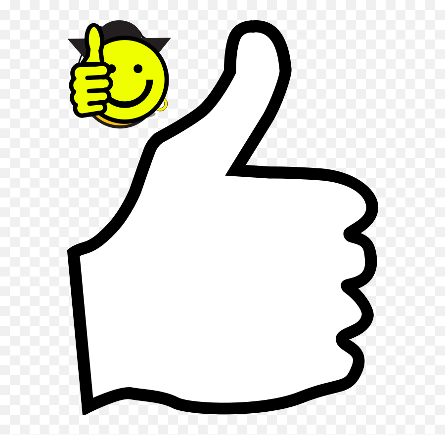 Thumbs Up Icon Outline - Openclipart Outline Transparent Thumbs Up Icon Png,White Thumbs Up Icon