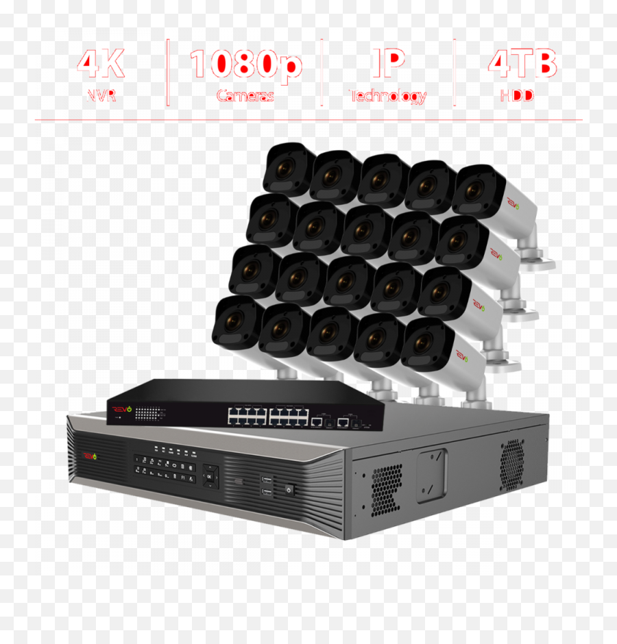 Ultra Plus Hd 32 Ch 4tb Nvr Surveillance System With 20 2 Megapixel Cameras - Portable Png,Ultra Hd Icon