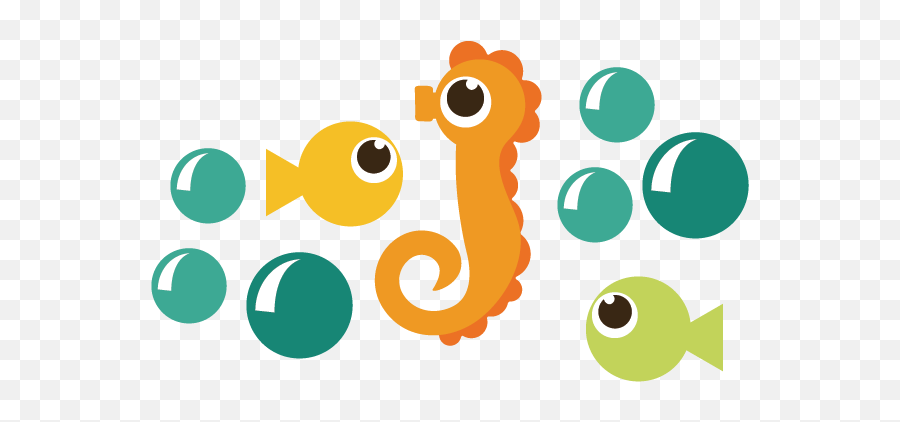 Download Seahorse And Fish Svg Files Ocean Cute Seahorse Png Free Transparent Png Images Pngaaa Com