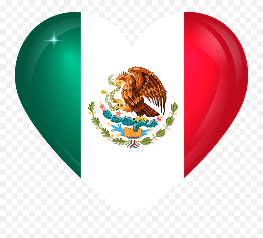 Download Mexican Flag Clipart - Mexico Flag Heart Png,Mexican Flag Transparent