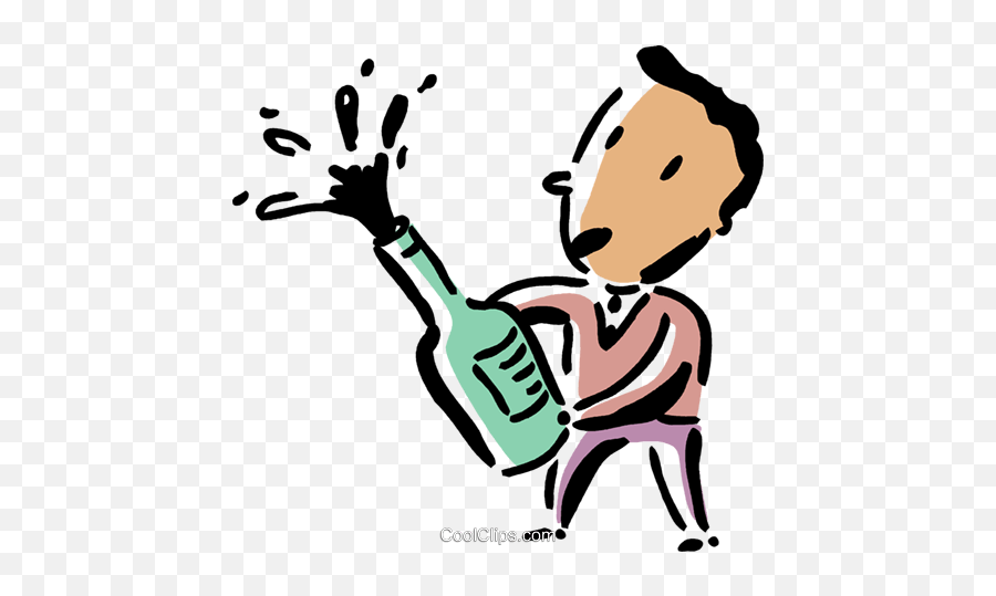 Man Popping The Cork - Clip Art Png,Champagne Popping Png