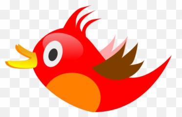 Bird Clip Art - Cartoon Red Png