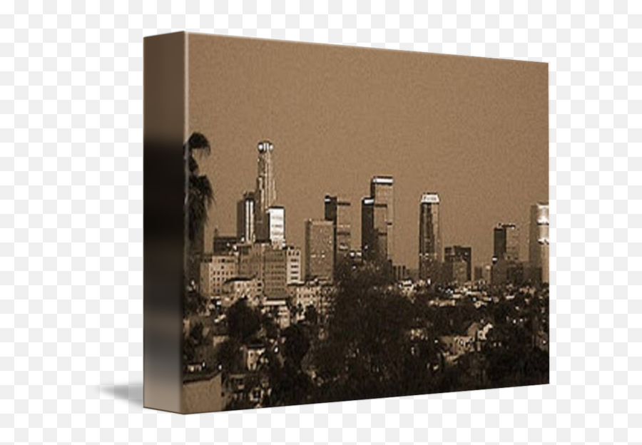 Los Angeles Skyline By Edward Molina - Metropolitan Area Png,Los Angeles Skyline Png