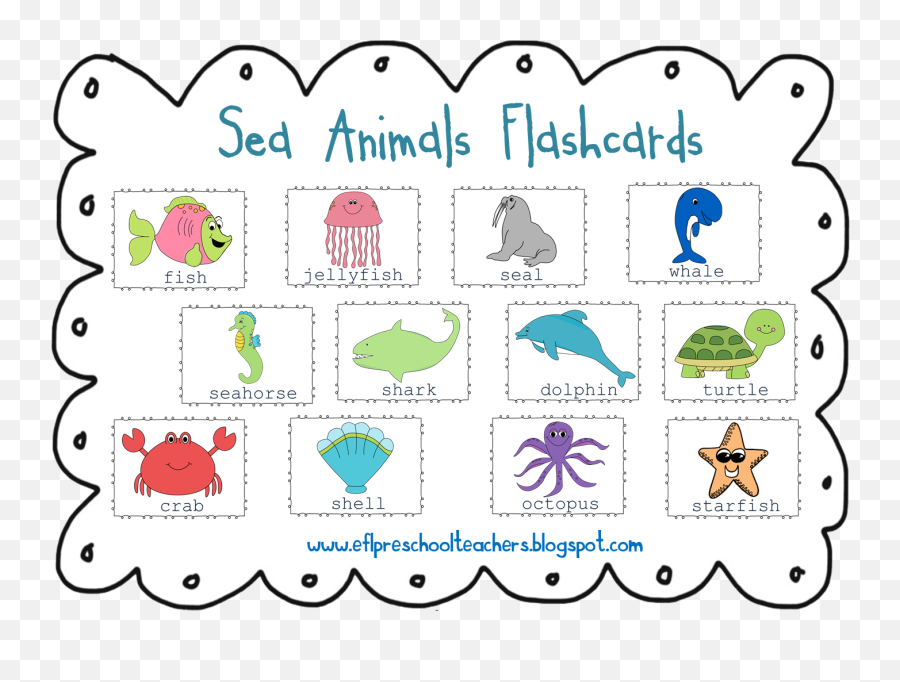 Sea Monster Png - Sea Monster Clipart Aquatic Animal Sea Animals Flashcards Free,Sea Monster Png