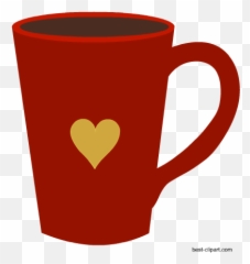 Big Red Coffee Mug Free Png Clip Art - Mugs Clipart Transparent