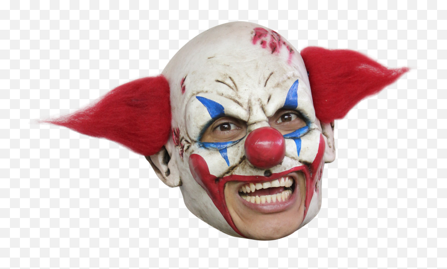 Clown Chin Strap Horror Mask - Halloween Chin Clown Mask Png,Clown Hair Png