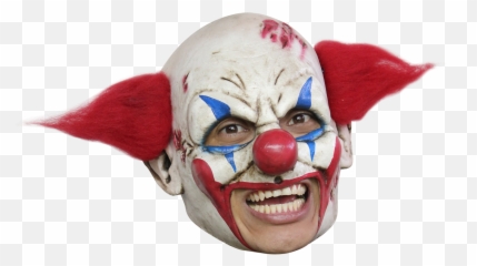 Clown Chin Strap Horror Mask - Halloween Chin Clown Mask Png,Clown Hair Png