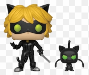 Cat Noir Funko Pop With Kwami Plagg Transparent Png - StickPNG