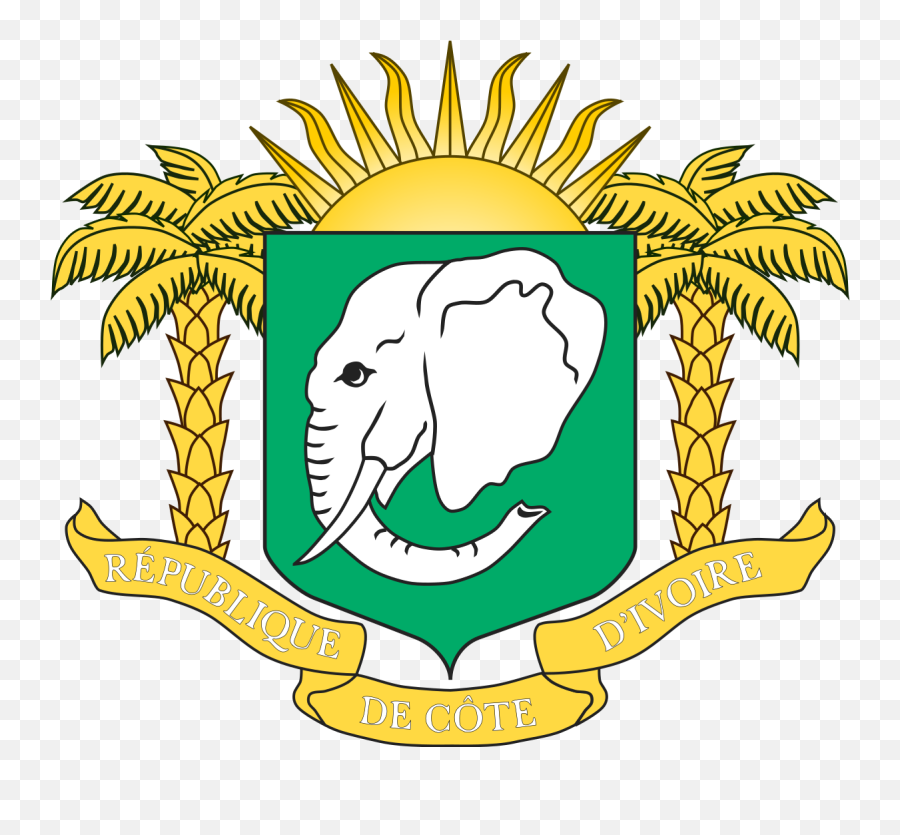 Coat Of Arms Ivory Coast - Wikipedia Côte Png,Elephants Png