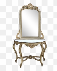 19th Century Italian Hand Painted Console And Mirror With Cararra Marble - Sofa Tables Png,Italian Hand Png