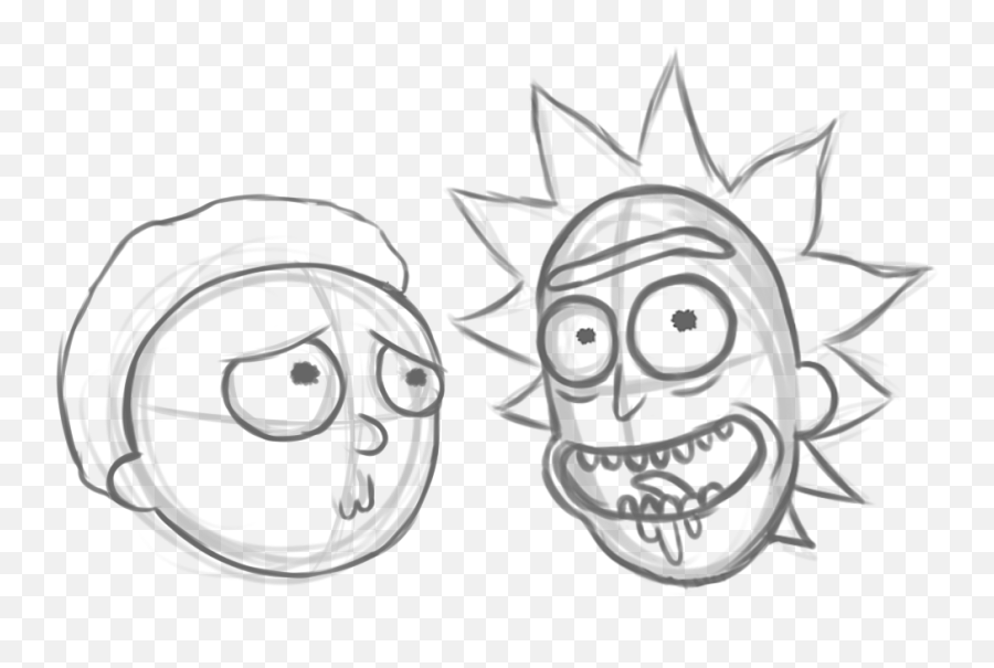 Morty Paintings Search Result - Drawing Rick And Morty Png,Pickle Rick Face Png