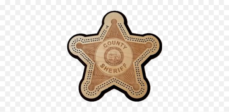 Sheriff Badge Cribbage Board - Emblem Png,Sheriff Badge Png