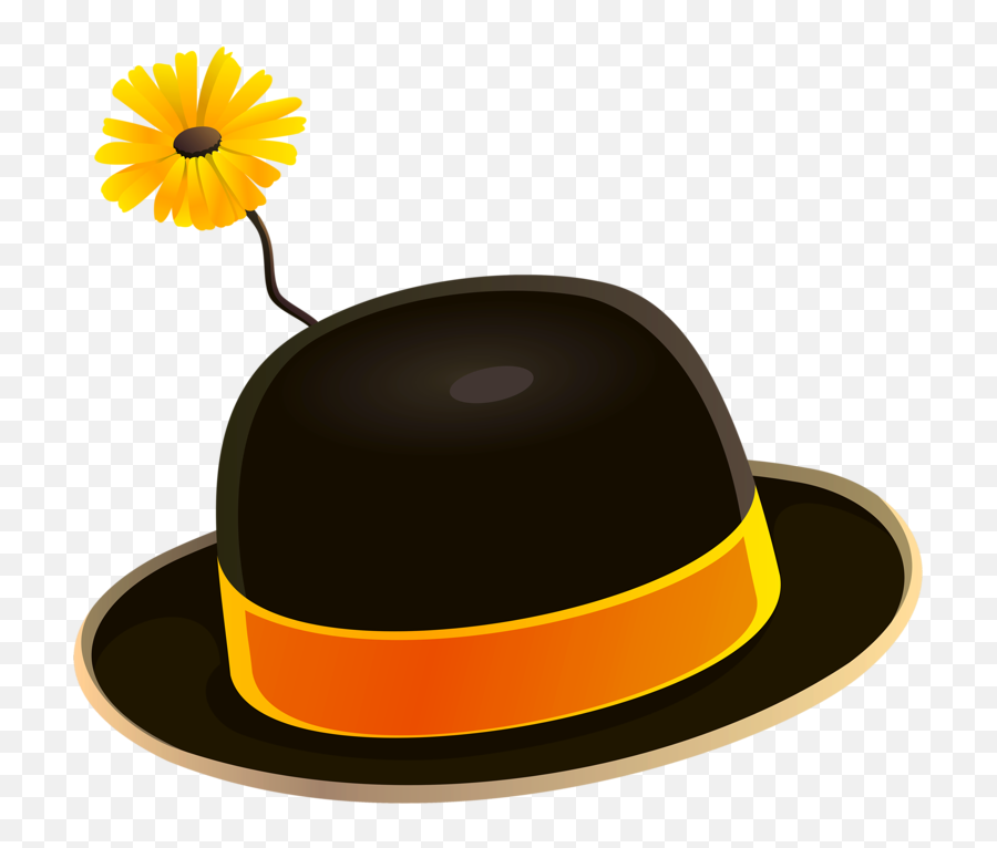 Bowler Hat Png - Hat Cartoon Flower Hat 734382 Vippng Yellow Hat Flower Png,Bowler Hat Png