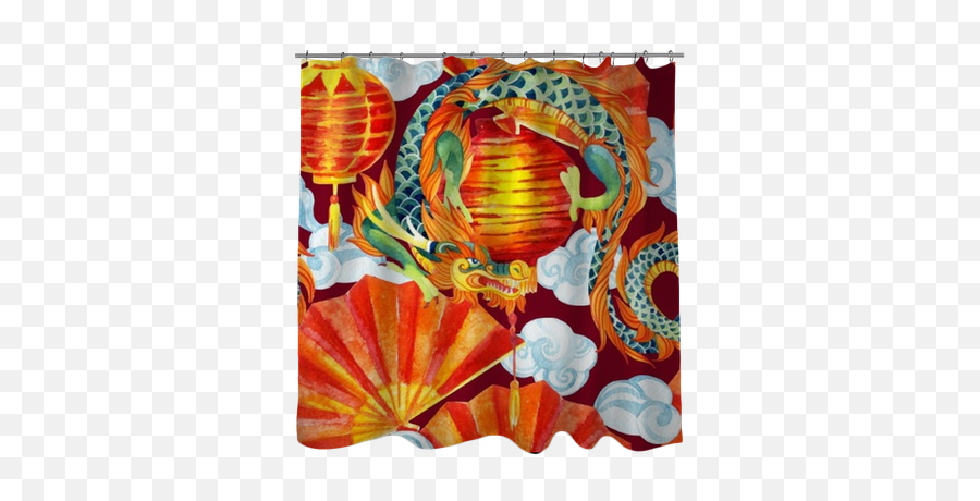 Chinese Dragon Watercolor Seamless Pattern - Chinese Dragon Visual Arts Png,Chinese Pattern Png