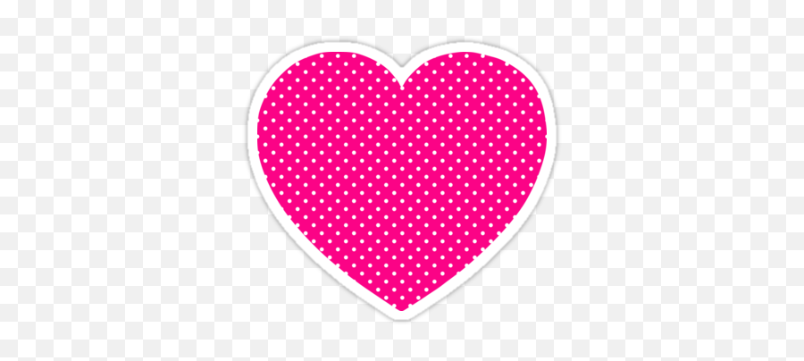 White Polka Dotted Heart Shape - Pink Polka Dot Heart Png,White Polka Dots Png