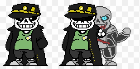 Jotaro Sans - Pixel Art Png,Jojo Hat Png