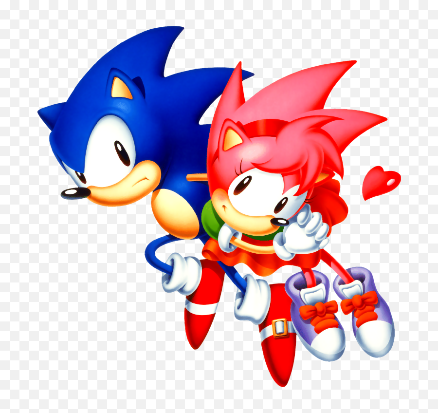 Amy Rose Clipart - Classic Sonic And Amy Png,Amy Rose Png