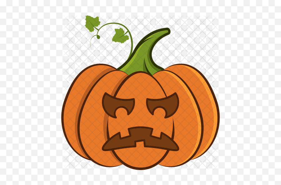 Angry Pumpkin Emoji Icon Of Colored Png Cute