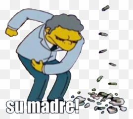 Su Madre 2 Meme Simpsons Moe Freetoedit - La Concha De Su Madre Moe Png,Madre Png