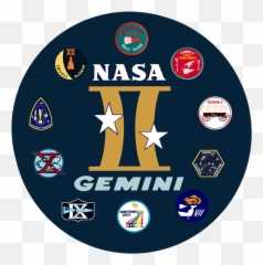 Project Gemini Composite Logo Round Beach Towel - Nasa Program png