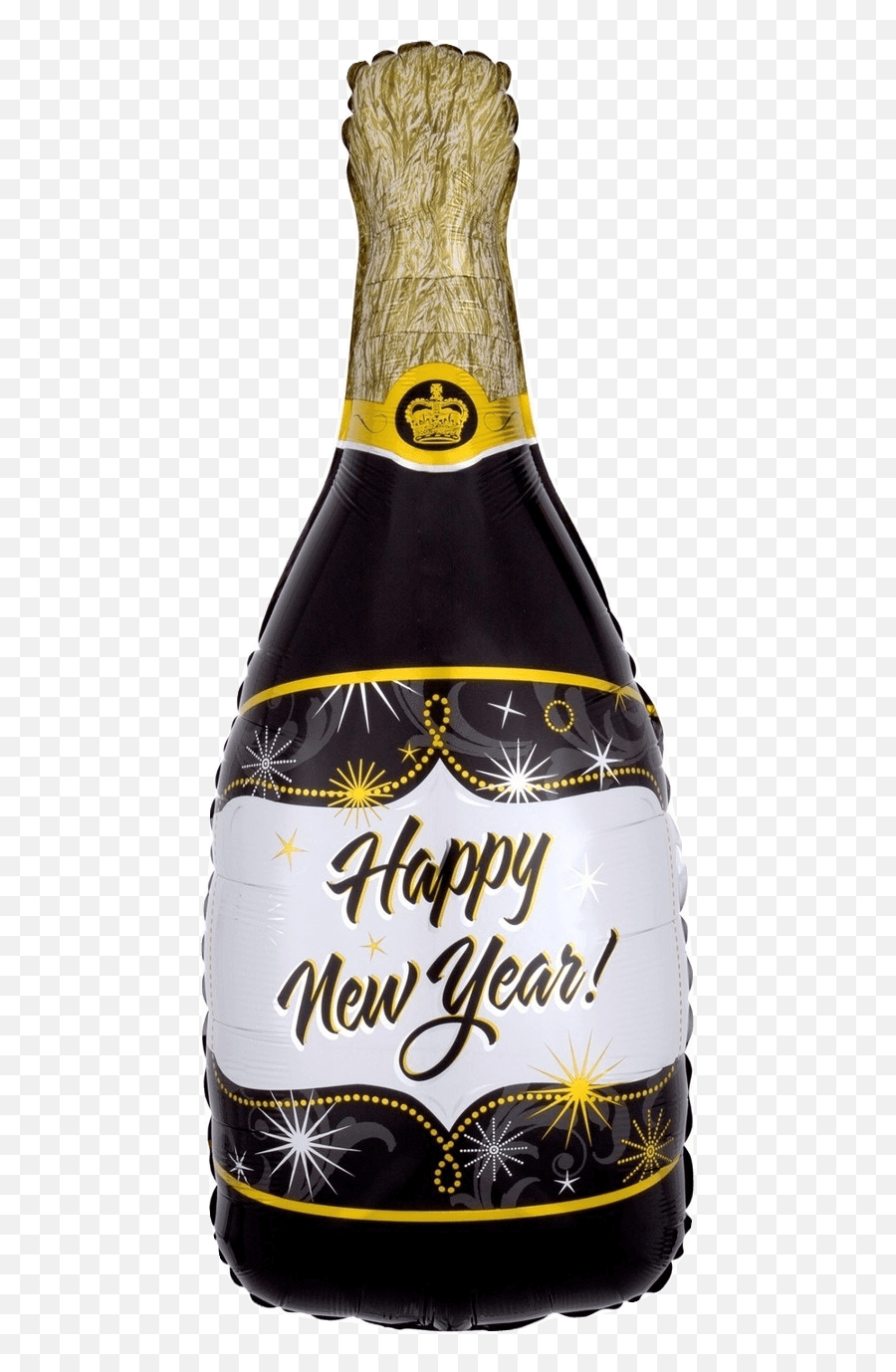 Happy New Year Giant 36 Champagne Bottle Balloon - New Years Champagne Bottle Png,Champagne Bottle Png