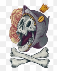 Download Hd Wolf Skull Freetoedit - Illustration Png,Wolf Skull Png
