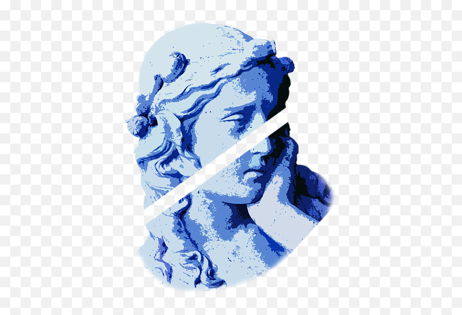 Aesthetic Vaporwave Feminine Greek Marble Statue Gift Greeting Card - Marble Statue Vaporwave Aesthetics Png,Vaporwave Statue Transparent