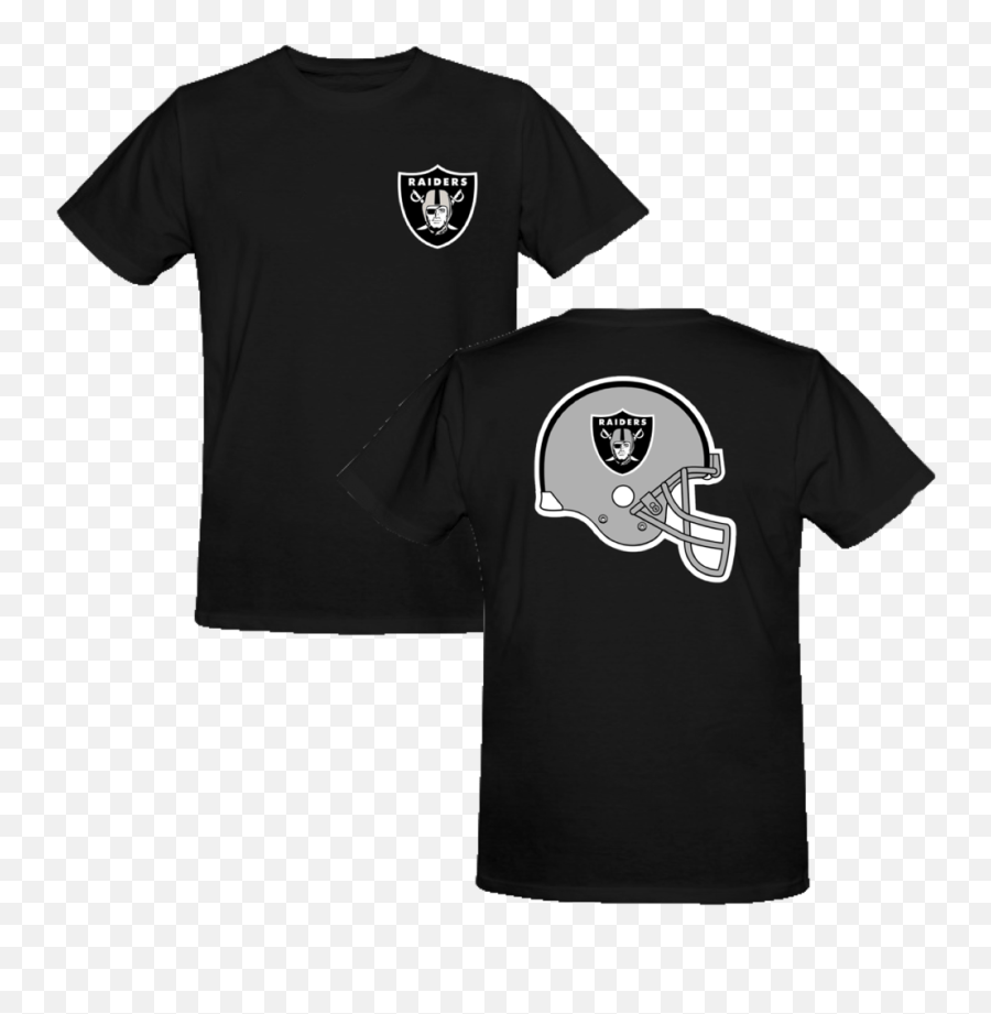 Oakland Raiders Majestic Nfl Helmet Logo T - Shirt U2013 Black Png,Oakland Raiders Logo Png