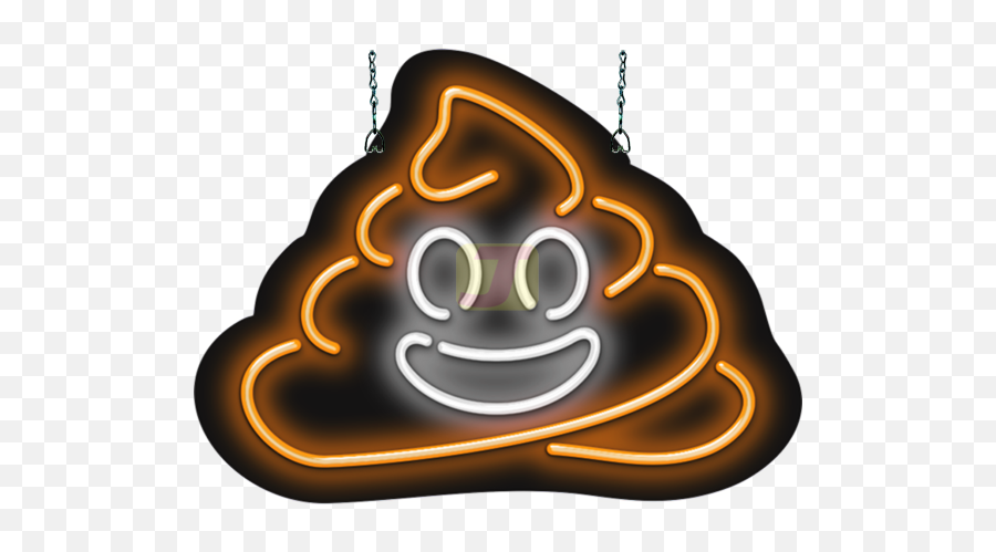 Poop Emoji Neon Sign - Happy Png,Poop Emoji Transparent