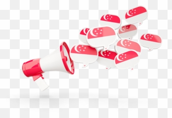Megaphone Icon Illustration Of Flag Singapore - Cheerleading png