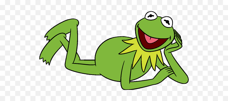 Green Frog Clipart Muppets - Kermit The Frog Cartoon Png,Kermit The Frog Png