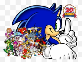 Hedgehog 20th Anniversary Logo - Sonic The Statue png
