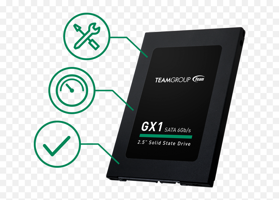 Team Group Gx1 25 120gb Sata Iii Internal Solid State Drive Ssd T253x1120g0c101 - Ssd Team Group Gx1 Png,Legacy Icon 2000 Watt Amp