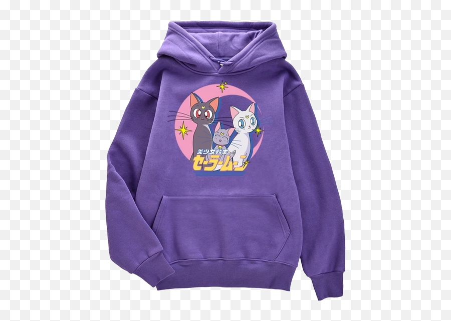 Sailor Moon Luna Artemis And Diana Hoodie Nyxycat - Sailor Moon Hoodie Png,Diana Summoner Icon