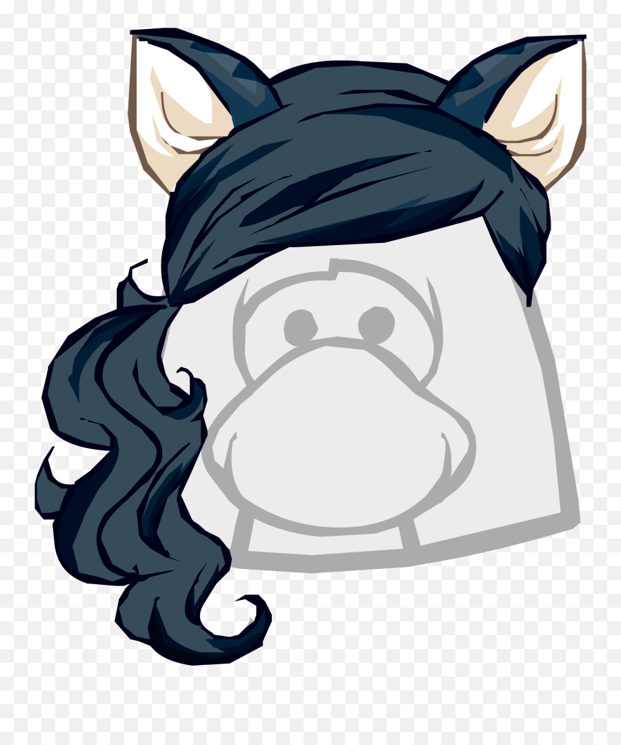 Black Kitty - Club Penguin Online Hair Codes Png,Kitty Icon