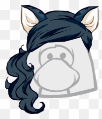 Black Kitty - Club Penguin Online Hair Codes Png,Kitty Icon