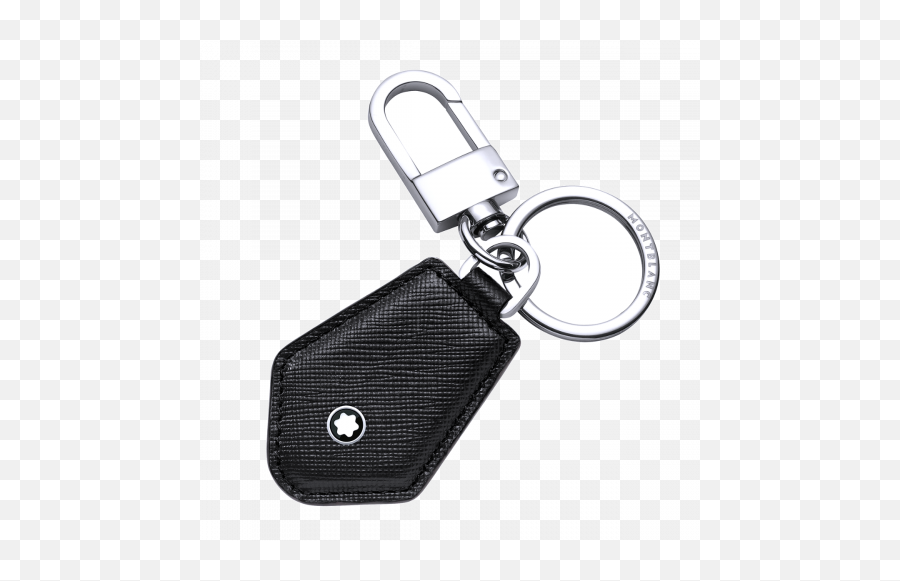Montblanc Sartorial Diamond Key Fob Black Leather - Mont Blanc Key Ring Png,Keyring Icon
