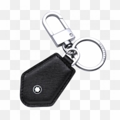 Montblanc Sartorial Diamond Key Fob Black Leather - Mont Blanc Key Ring Png,Keyring Icon