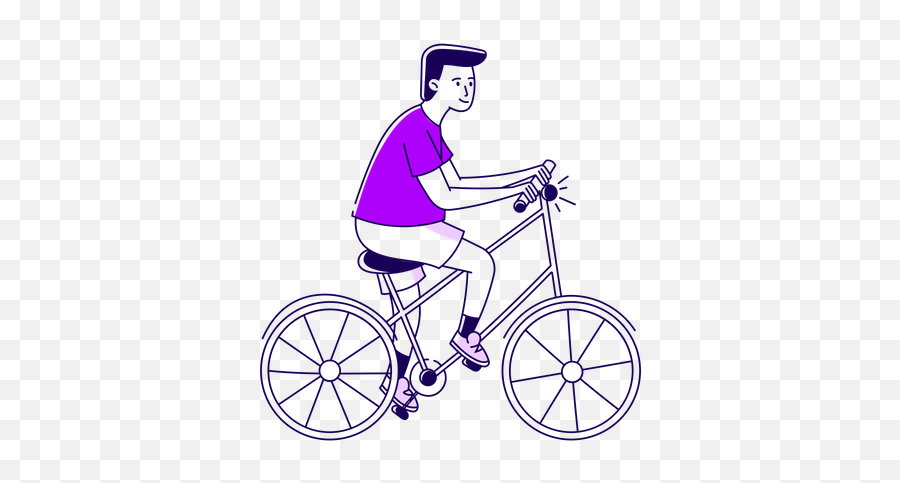 Best Premium Guy Riding A Bike Illustration Download In Png - Bicycle,Happy Wheels Icon Download