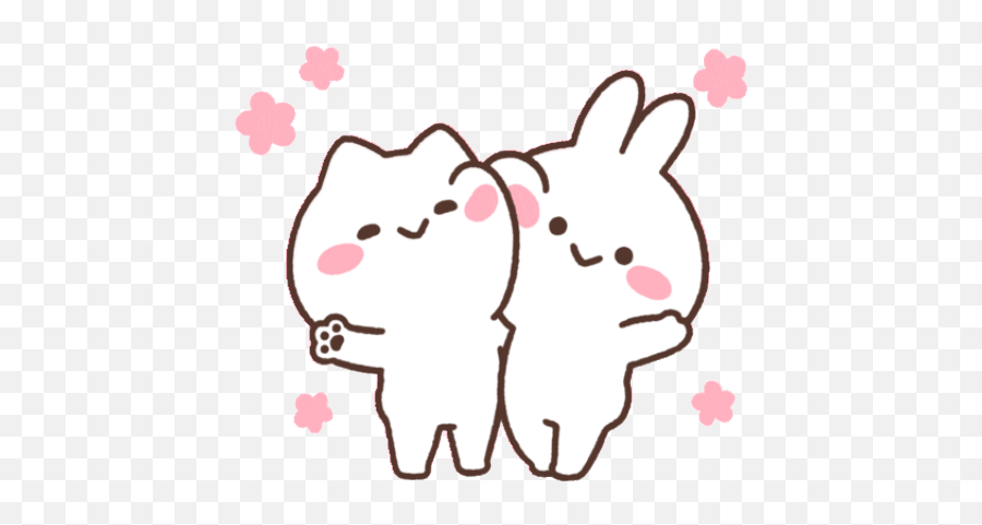 Sticker Maker - Bunnies Cute Cartoon Wallpapers Cartoon Mimi Y Neko Stickers Png,Neko Icon Maker