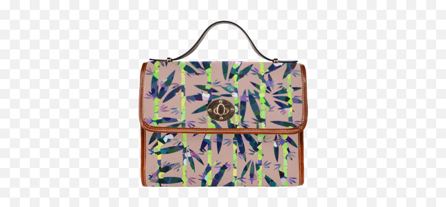 Bamboo Leaves Waterproof Canvas Bagall Over Print Model 1641 Id D549246 - Handbag Png,Bamboo Leaves Png