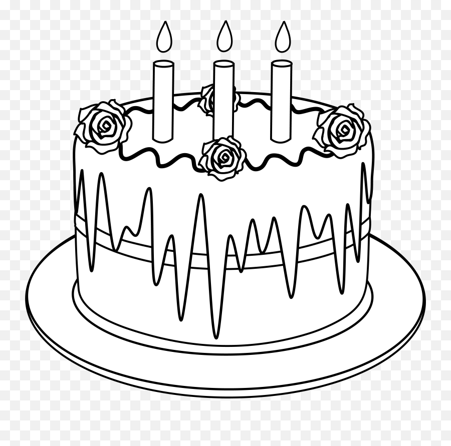 Birthday Cake Outline Art PNG Transparent Images Free Download | Vector  Files | Pngtree